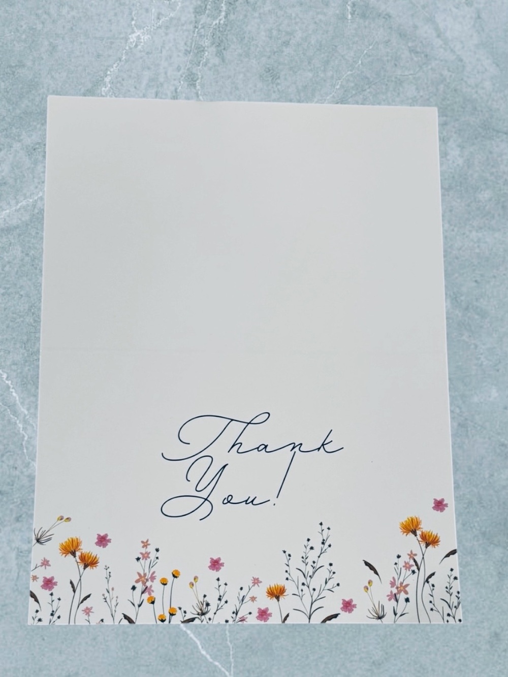 2 for $30 | 48 Thank You Card Set White Floral with Tan Envelopes - Picture 10 of 16